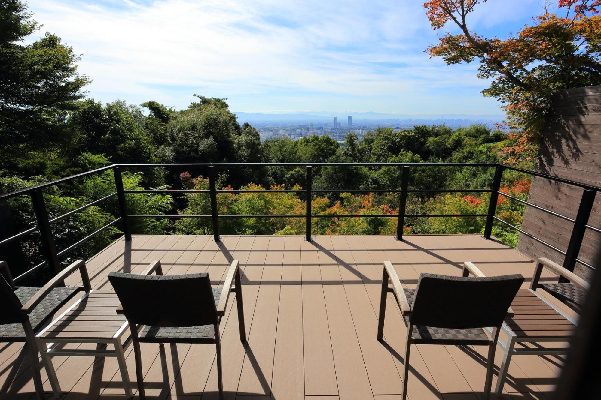 山荘 風の杜 Sanso Kazenomori Minoh Exterior foto